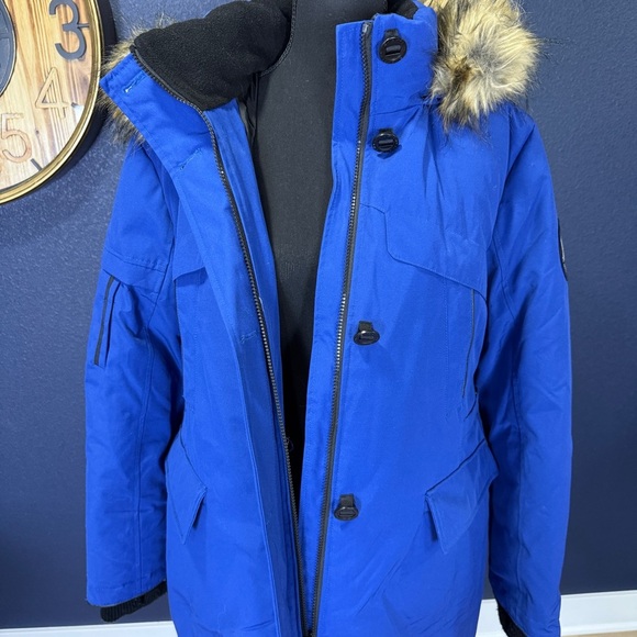 Alpinetek Long Down Parka, Royal Blue, Size XL - Picture 7 of 11